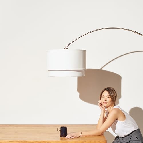 Brightech Mason LED Arc Floor Lamp with Marble Base