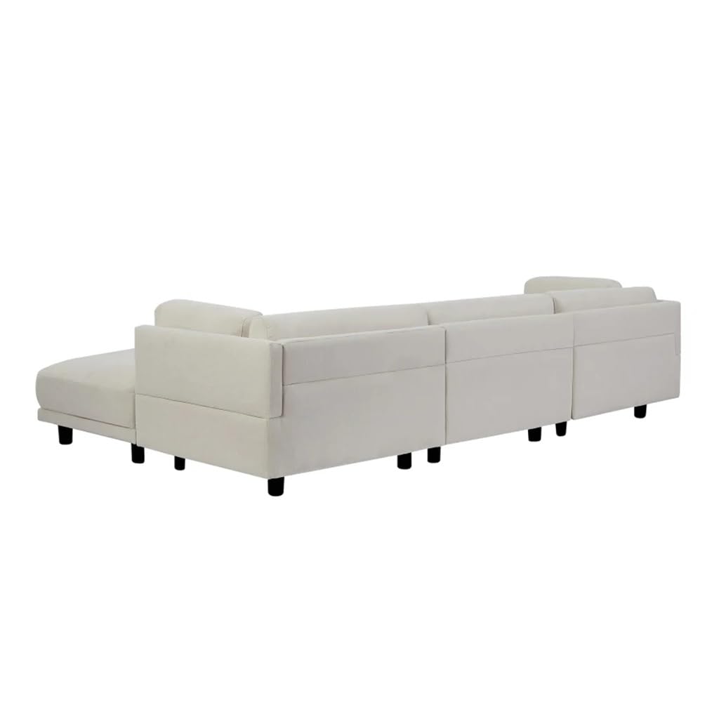 ZSLKDL Convertible L-Shaped Sectional Sofa with Reversible Chaise