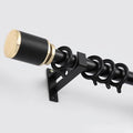 Adjustable 200cm Metal Roman Curtain Rod with Brackets