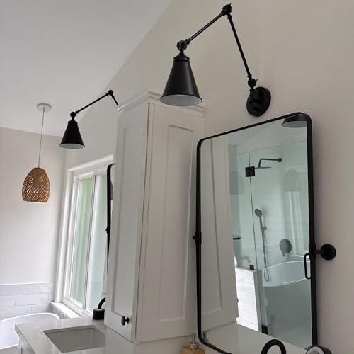 WINGBO Adjustable Swing Arm Wall Sconce Set of 2