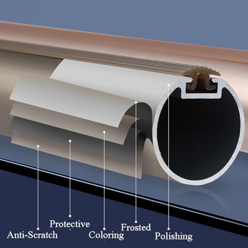 Adjustable 200cm Metal Roman Curtain Rod with Brackets