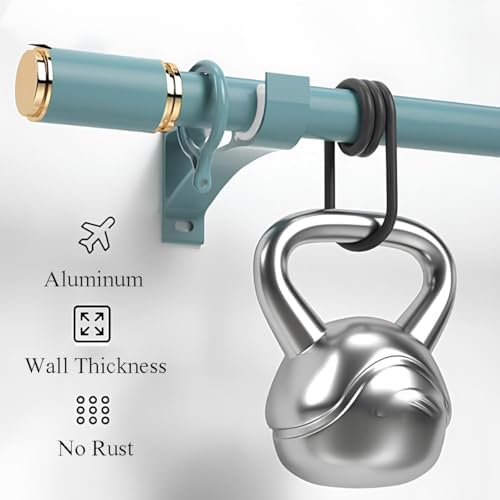 Adjustable 200cm Metal Roman Curtain Rod with Brackets
