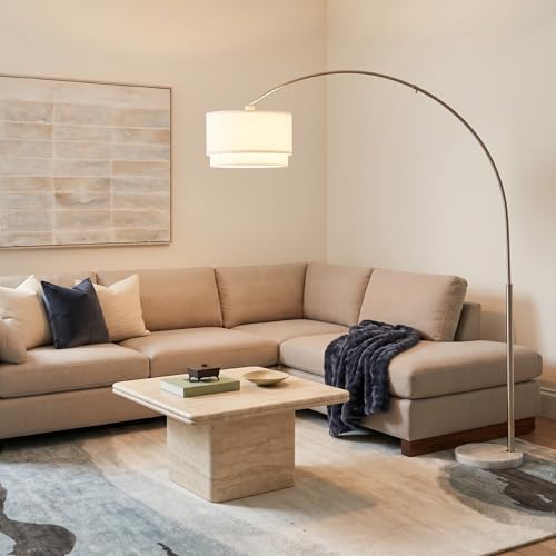 Brightech Mason LED Arc Floor Lamp with Marble Base