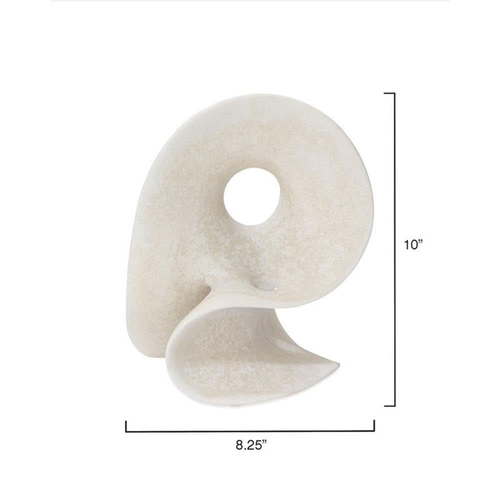 MAKLAINE Organic Sculptural Polyresin Table Decor, White