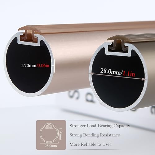 Adjustable 200cm Metal Roman Curtain Rod with Brackets