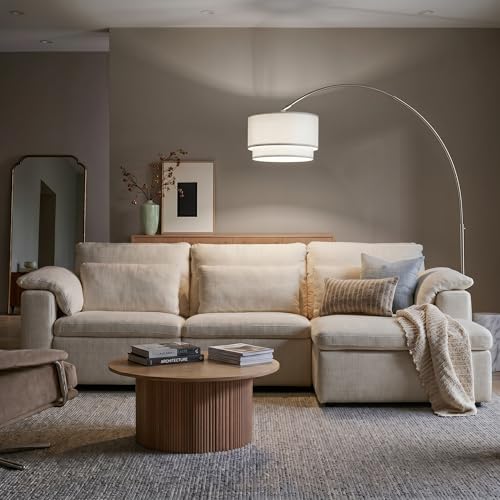 Brightech Mason LED Arc Floor Lamp with Marble Base