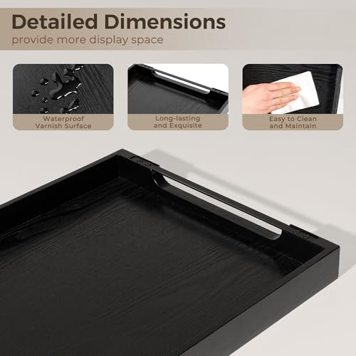 Axeman Ash Wood Serving Tray with Built-In Handles