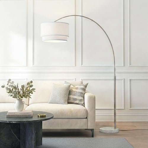 Brightech Mason LED Arc Floor Lamp with Marble Base