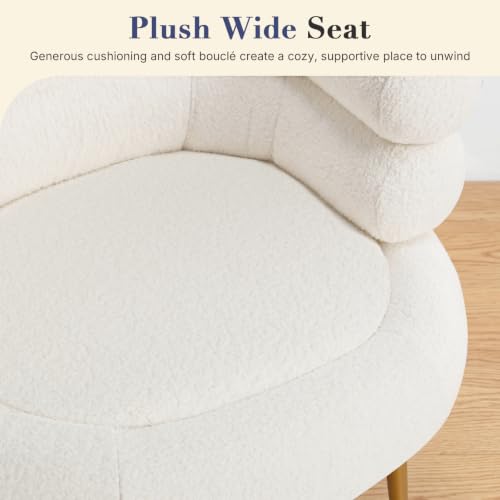 Busaurus Modern Bouclé Accent Chair for Living Room