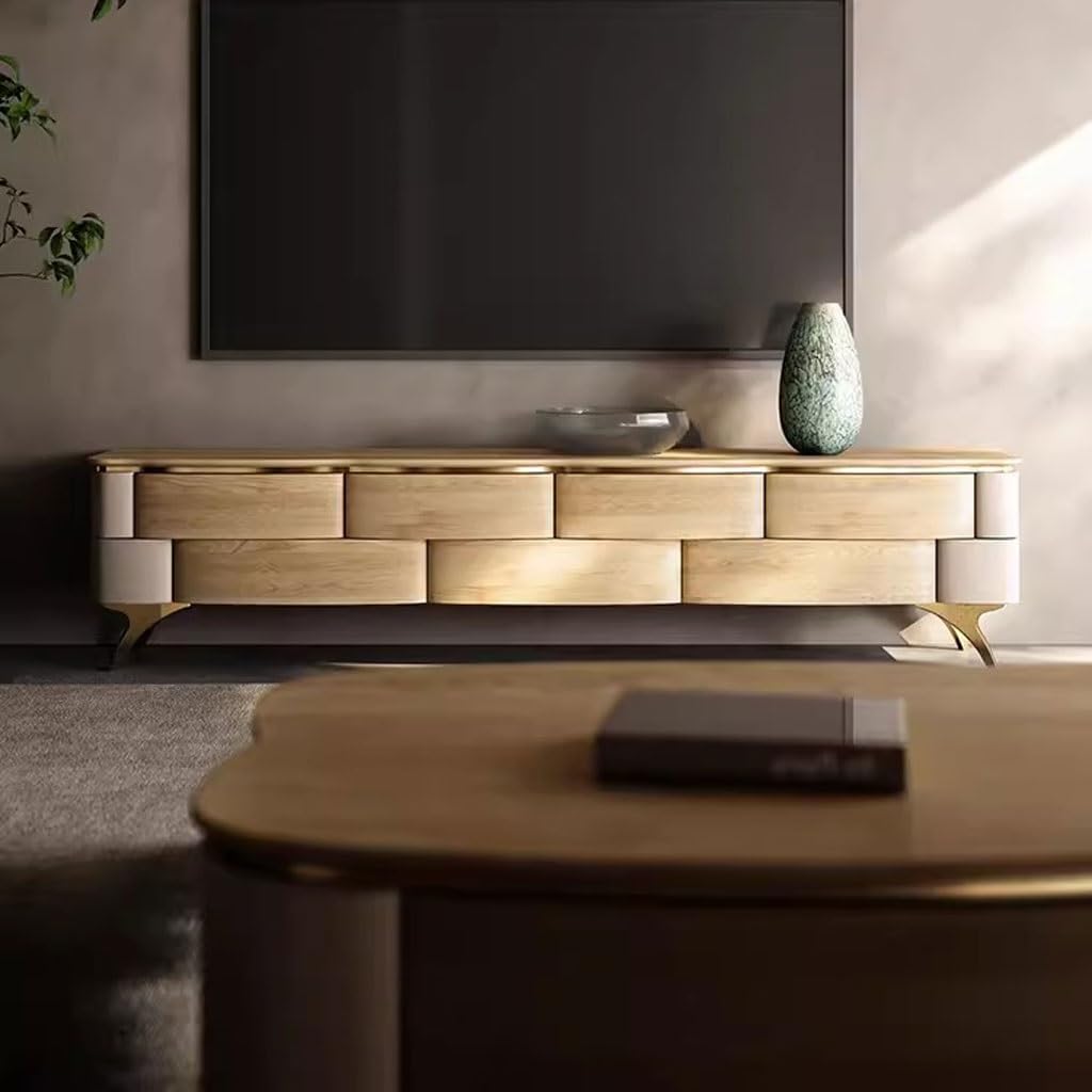 XUNTING Modern TV Stand with Storage, 78.7–86.6 Inch