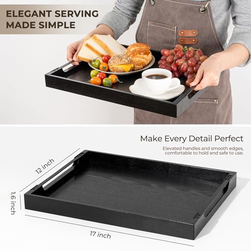 Axeman Ash Wood Serving Tray with Built-In Handles