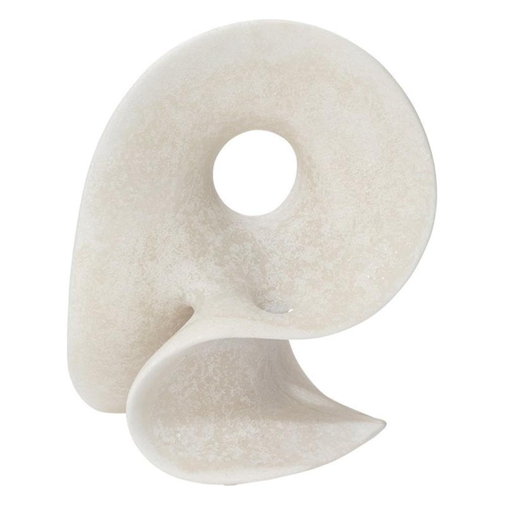 MAKLAINE Organic Sculptural Polyresin Table Decor, White