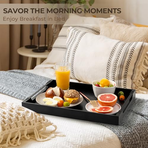 Axeman Ash Wood Serving Tray with Built-In Handles