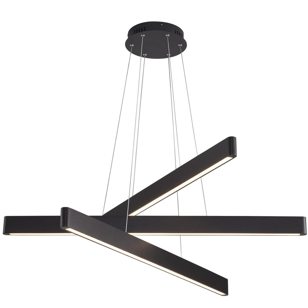 YISDESIGN Dimmable Wood Linear Pendant Light Fixture