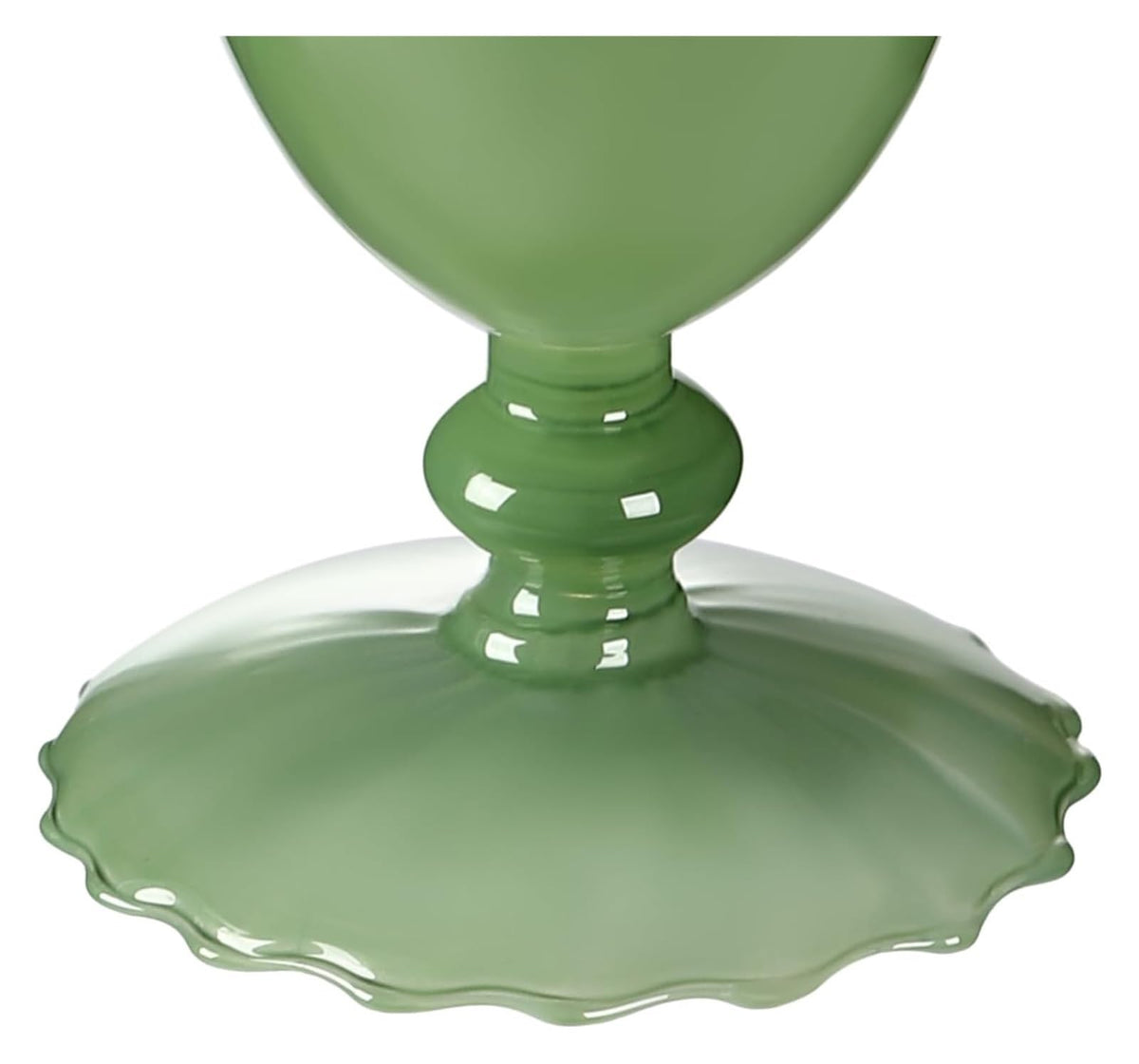 10-Piece Vintage Green Glass Bud Vase Set for Centerpieces