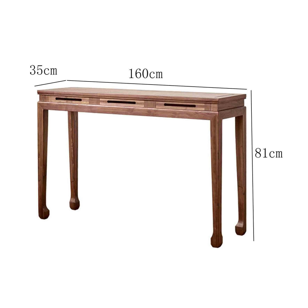 CAOJL Retro Wooden Narrow Console Table for Entryway