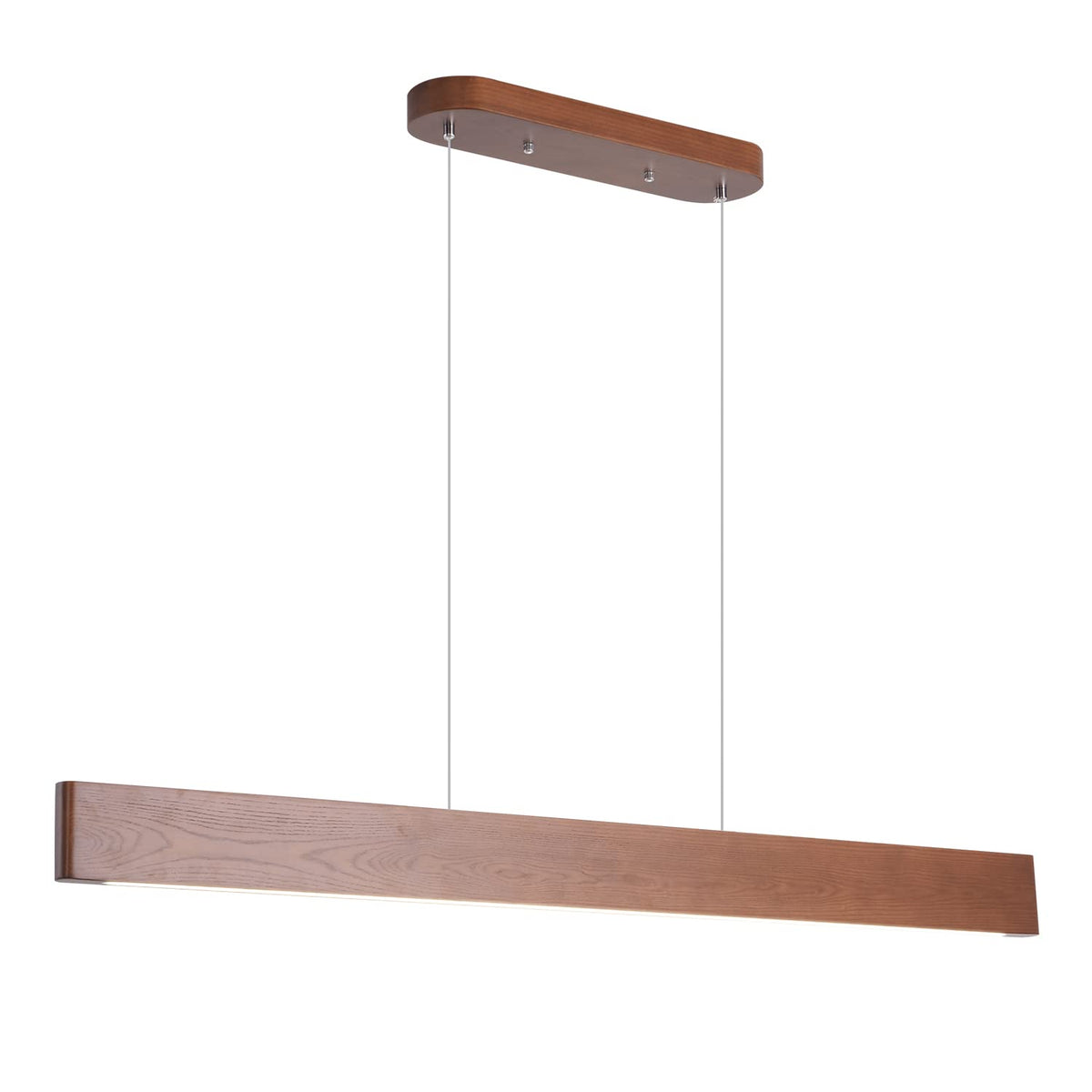 YISDESIGN Dimmable Wood Linear Pendant Light Fixture