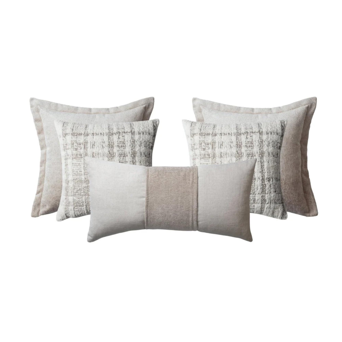Fine Room Textured Jacquard Throw Pillow Cover Set