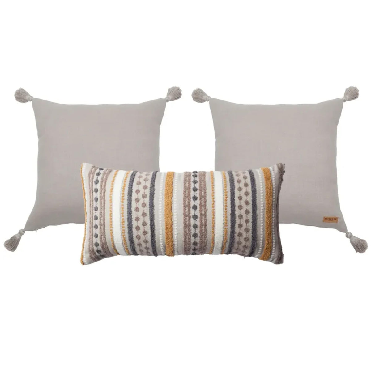 Fine Room Textured Jacquard Throw Pillow Cover Set