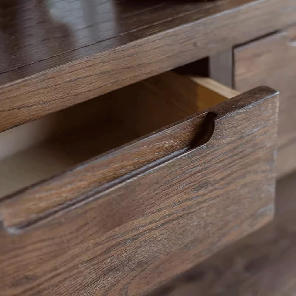 Modern Nordic Solid Wood Oak & Walnut Storage Bookcase