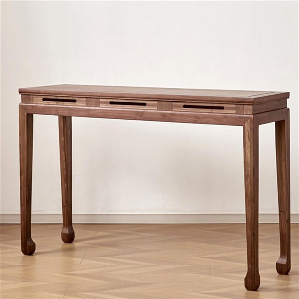 CAOJL Retro Wooden Narrow Console Table for Entryway