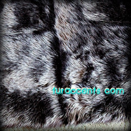 Fur Accents Round Black Faux Fur Shag Area Rug, 8 x 8 Ft