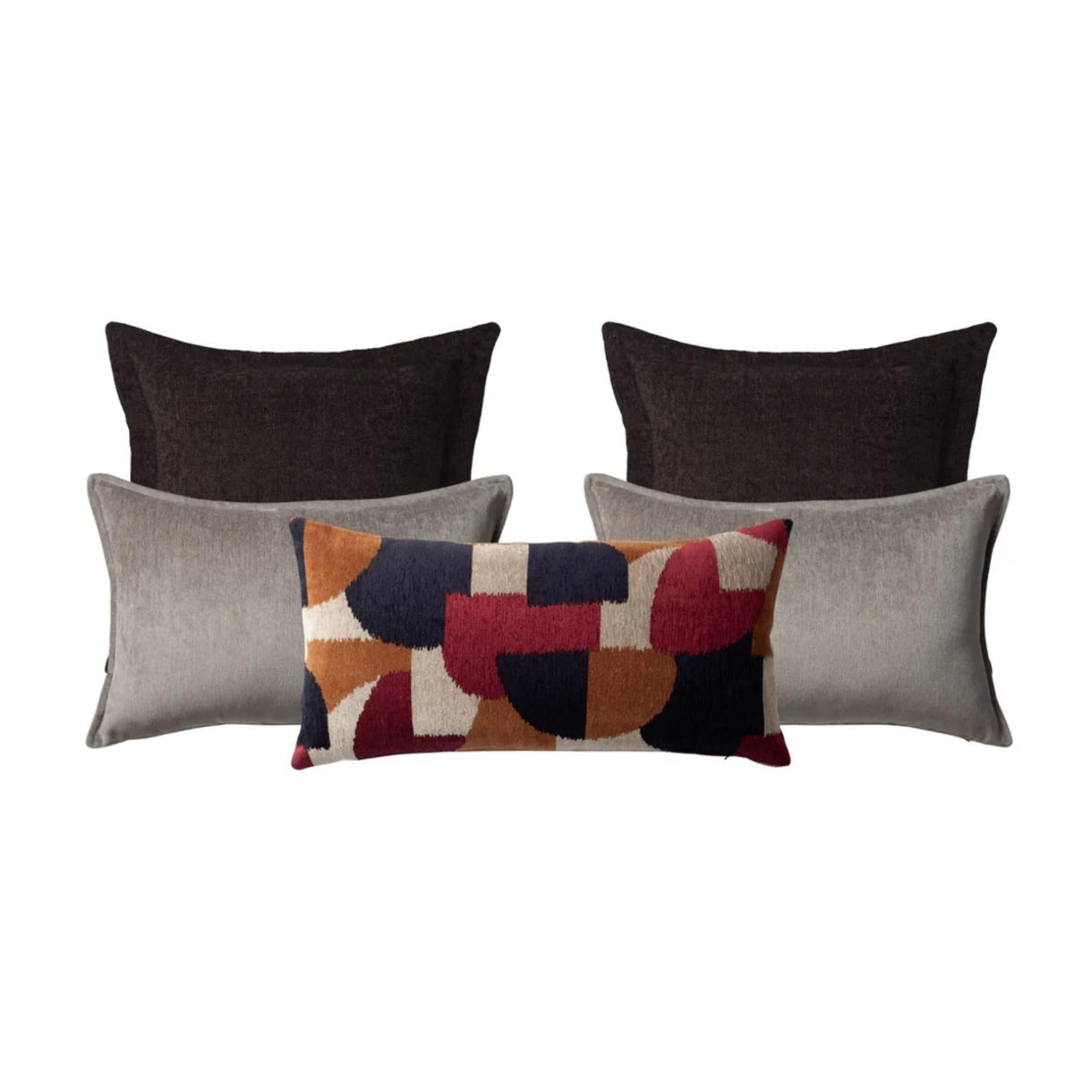Fine Room Textured Jacquard Throw Pillow Cover Set