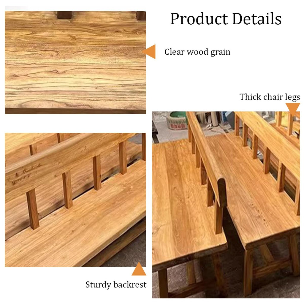 CJWKXQOL Solid Wood Farmhouse Entryway Bench with Triangular Legs