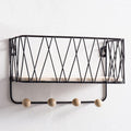 Wall-Mounted Key & Mail Organizer with Phone Storage