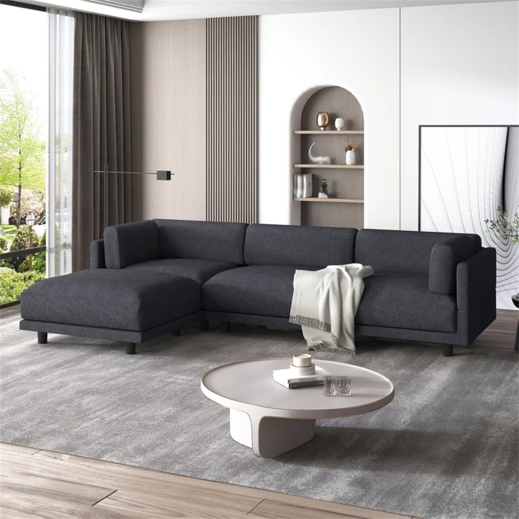 ZSLKDL Convertible L-Shaped Sectional Sofa with Reversible Chaise
