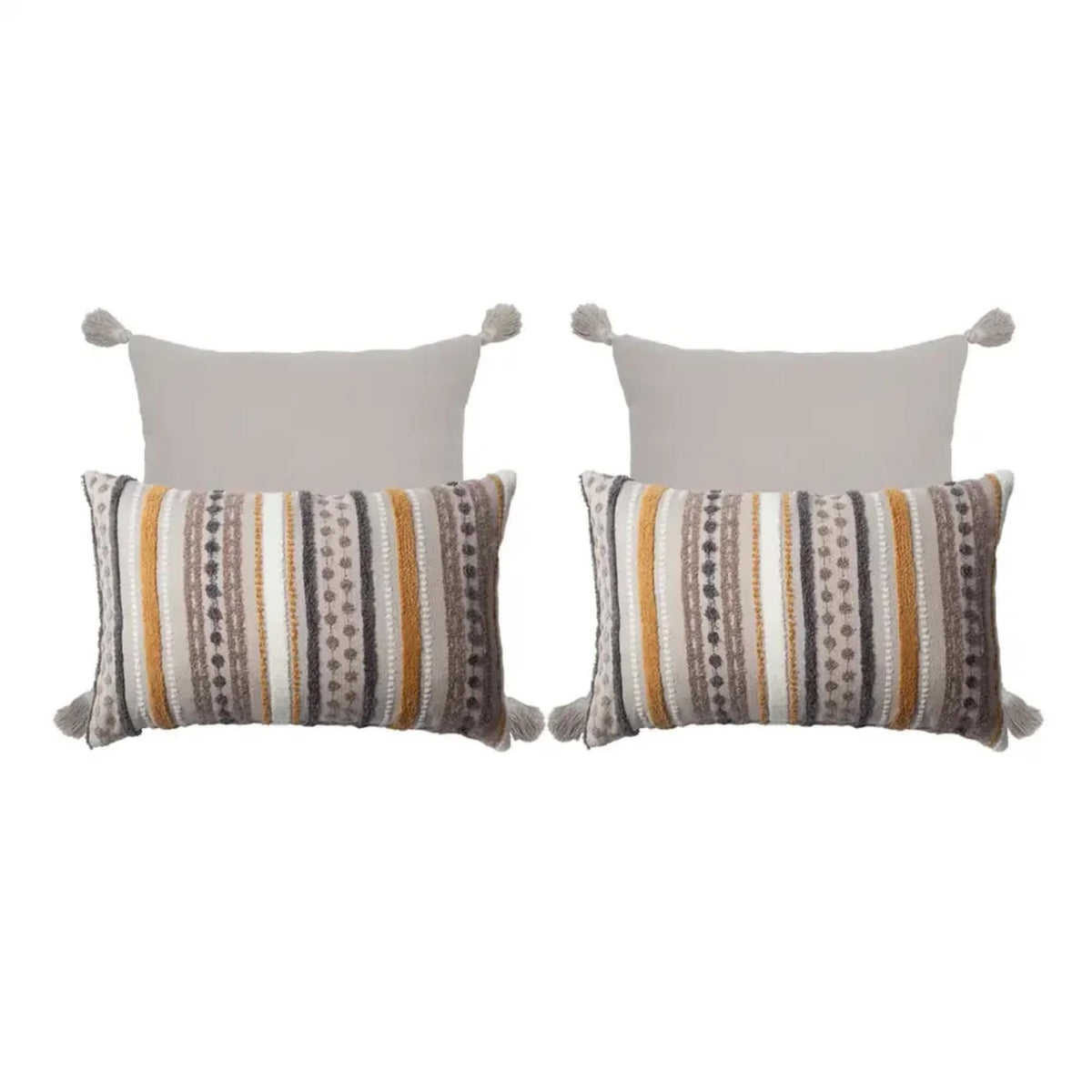 Fine Room Textured Jacquard Throw Pillow Cover Set