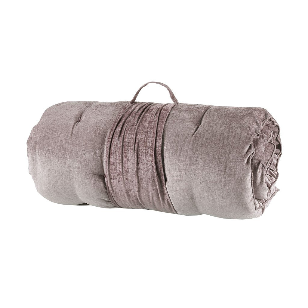 Blush Chenille Lounge Floor Pillow Cushion, 27 x 74 Inch