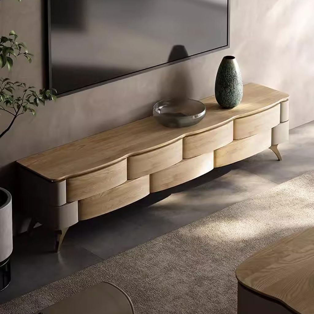 XUNTING Modern TV Stand with Storage, 78.7–86.6 Inch