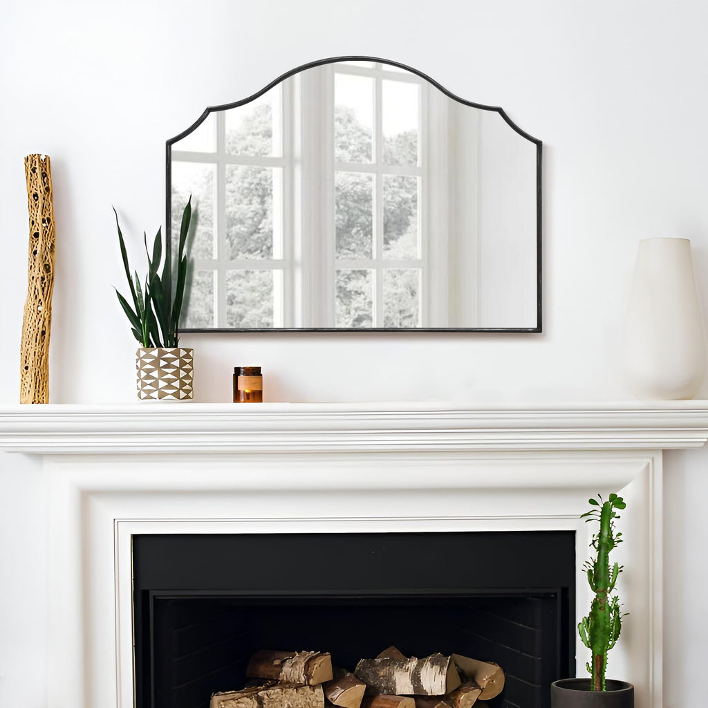 Besdomus Gold Metal Framed Decorative Vanity Wall Mirror