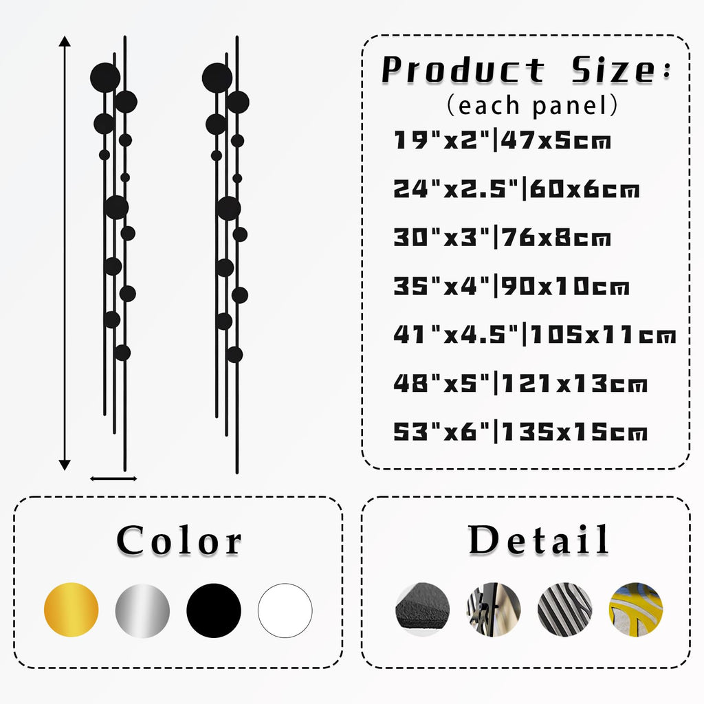 Gueeclk Minimalist Metal Wall Art Sculpture Set of 2