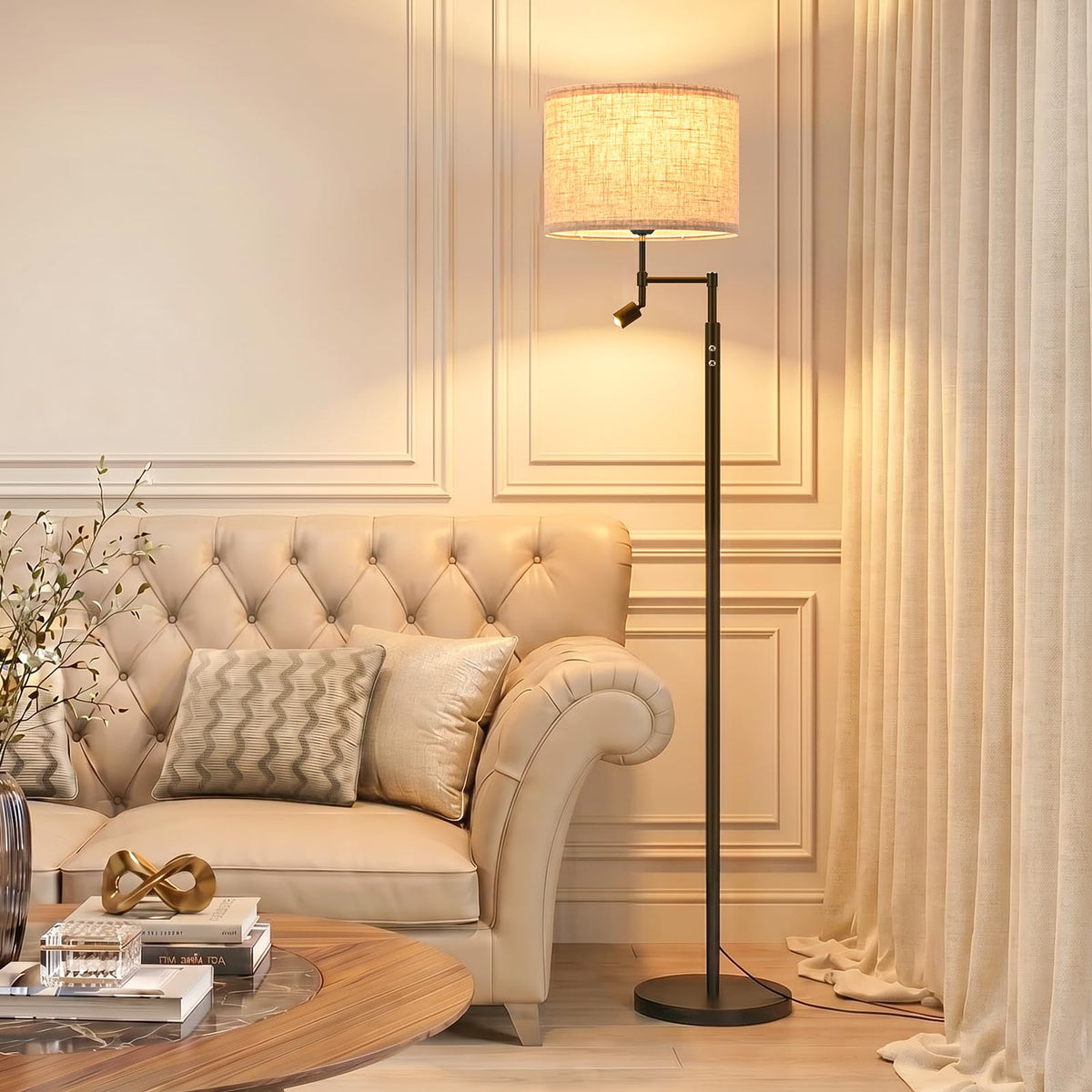 dujunlinghang Floor lamp with Small Spotlight