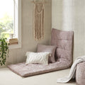 Blush Chenille Lounge Floor Pillow Cushion, 27 x 74 Inch