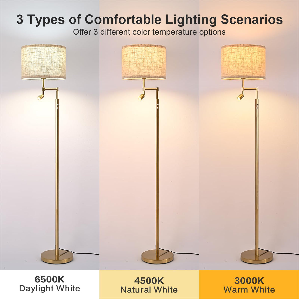 dujunlinghang Floor lamp with Small Spotlight