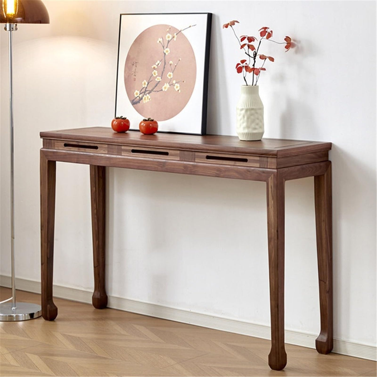 CAOJL Retro Wooden Narrow Console Table for Entryway