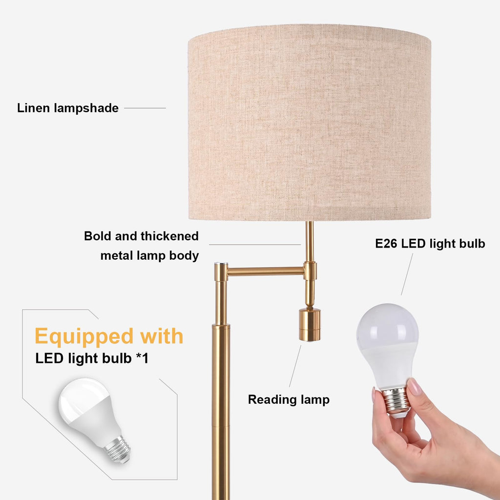 dujunlinghang Floor lamp with Small Spotlight