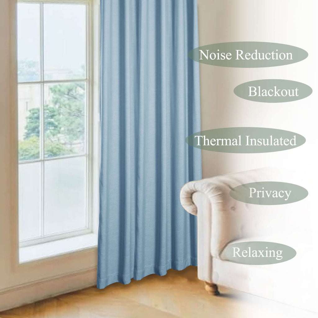 Frelement Light-Filtering Linen Pinch Pleat Curtains, 2 Panels