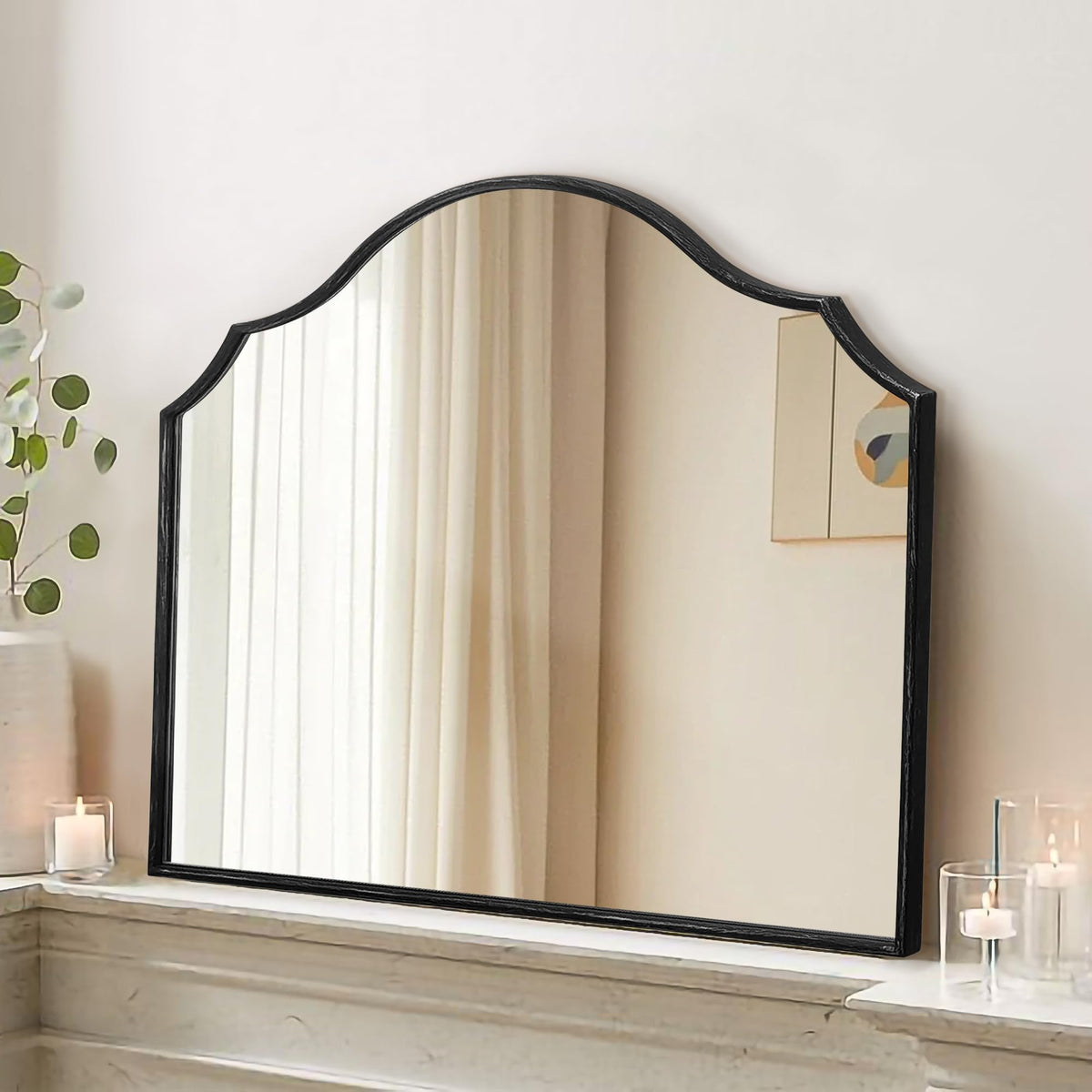 Besdomus Gold Metal Framed Decorative Vanity Wall Mirror
