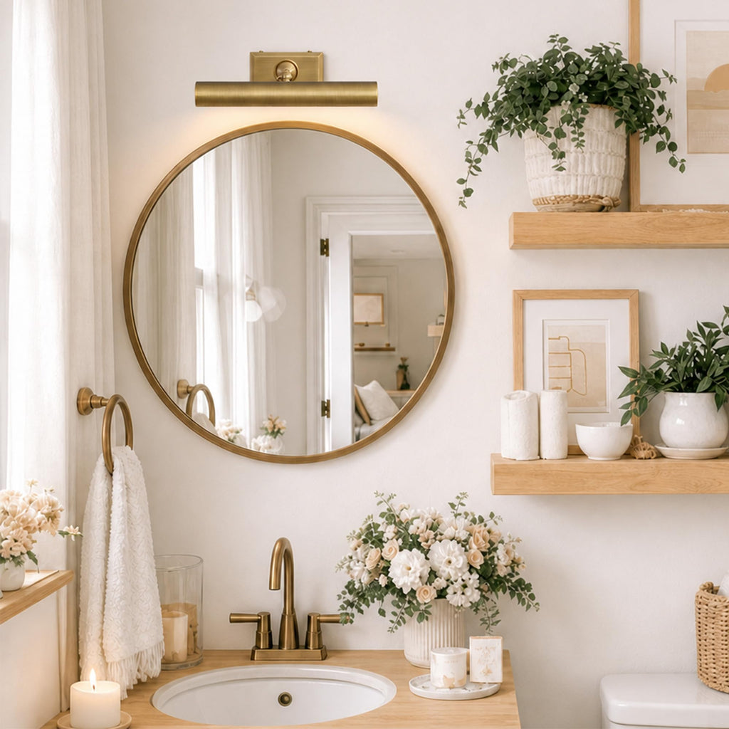 housondmy Hardwired Brass Picture Light for Wall Art