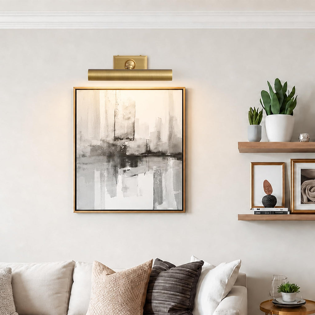 housondmy Hardwired Brass Picture Light for Wall Art