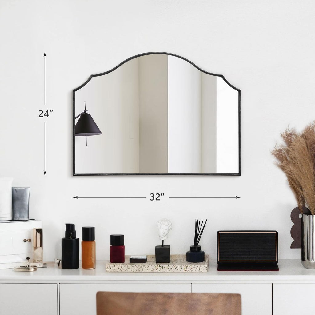 Besdomus Gold Metal Framed Decorative Vanity Wall Mirror