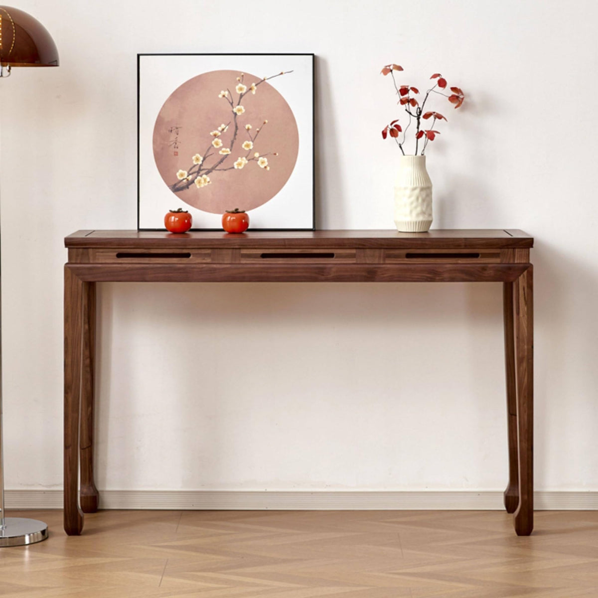 CAOJL Retro Wooden Narrow Console Table for Entryway