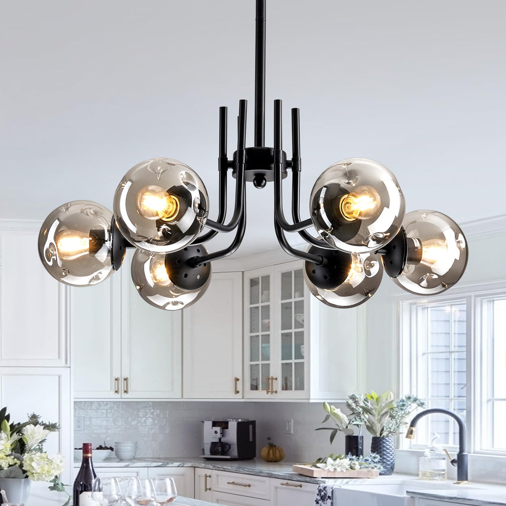 Modern Glass Globe Chandelier Ceiling Light Fixture