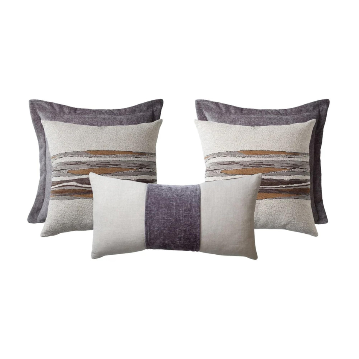 Fine Room Textured Jacquard Throw Pillow Cover Set