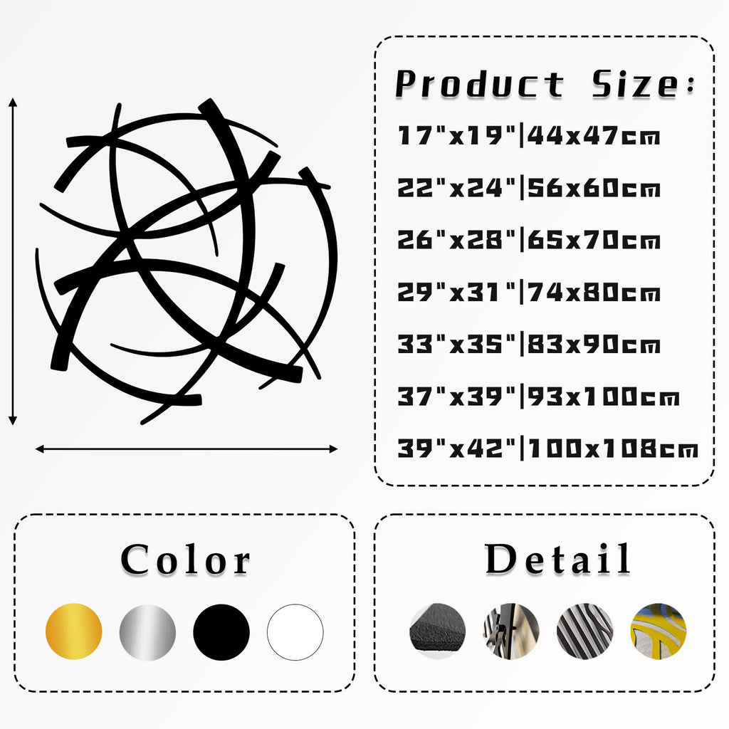 fouholk Modern Geometric Metal Wall Art Sculpture