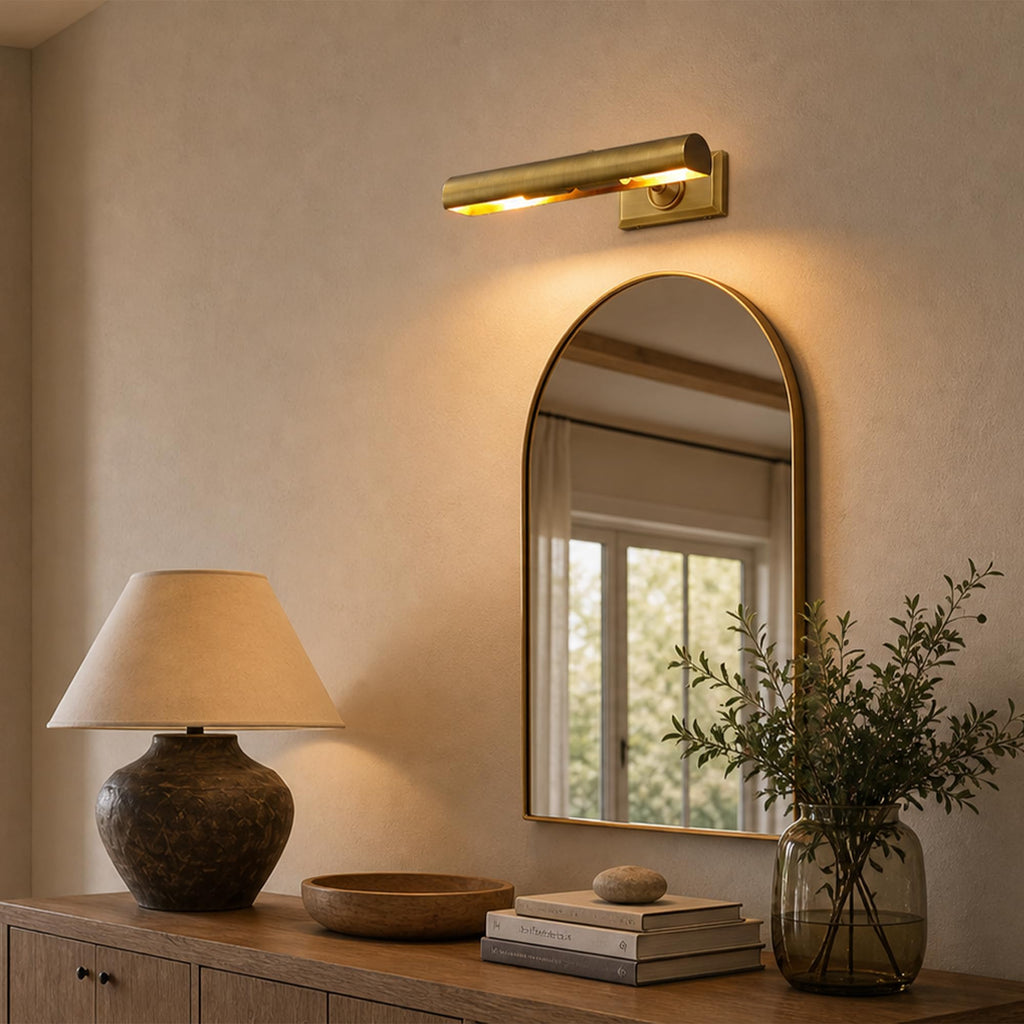 housondmy Hardwired Brass Picture Light for Wall Art
